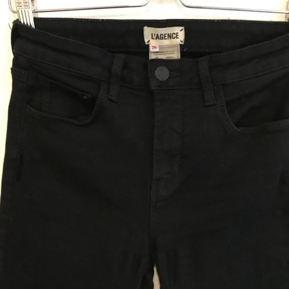 L'agence Margot High Rise Skinny Jeans in Black - Picture 6 of 7